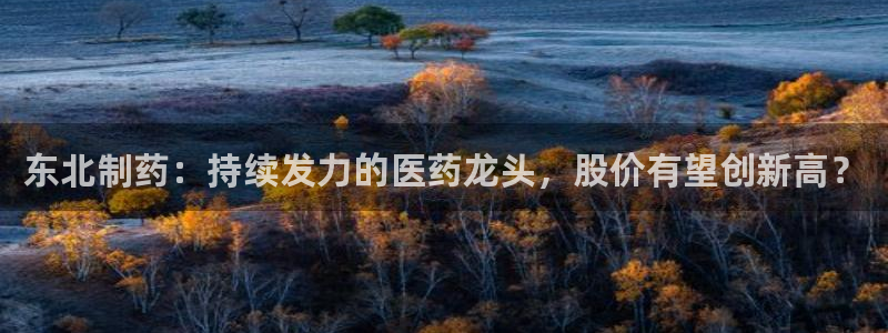 ag九游老哥俱乐部:东北制药:持续发力的医药龙头,股价有望创